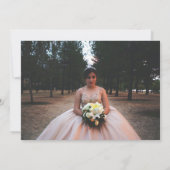 赤面フローラカスタムカラードレスキンセアニラ 招待状 (裏面)