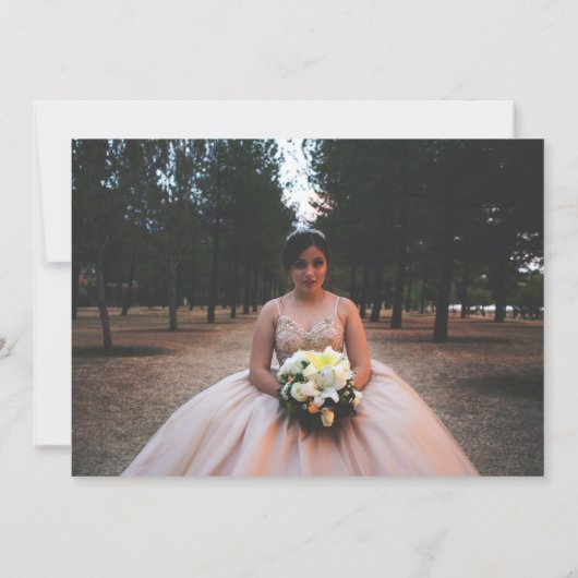 赤面フローラカスタムカラードレスキンセアニラ 招待状 (裏面)