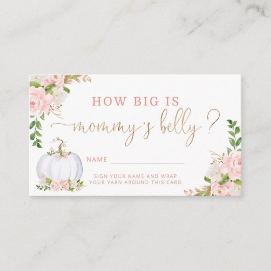 赤面フローラカボチャどのように大きなママの腹 エンクロージャーカード (正面)