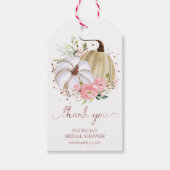 赤面フローラカボチャ秋ブライダルシャワーお気に入りギフト ギフトタグ (正面)