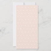 赤面フローラカート写真ベビーの誕生発表 サンキューカード (裏面)