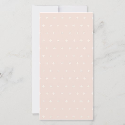 赤面フローラカート写真ベビーの誕生発表 サンキューカード (裏面)