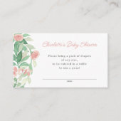 赤面フローラガールおむつラッフルカード エンクロージャーカード (正面)