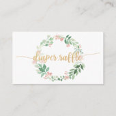 赤面フローラガールおむつラッフルカード エンクロージャーカード (裏面)