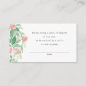 赤面フローラガールおむつラッフルカード エンクロージャーカード (正面)