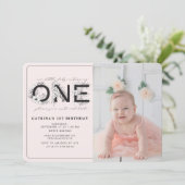 赤面フローラガール1stバースデーフォト 招待状 (スタンド正面)