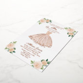 赤面フローラキンセアニェラ 箔招待状 (回転した状態)