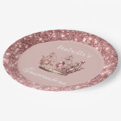 赤面フローラグリッターティアラクラウンキンセアニラ ペーパープレート (アングル)