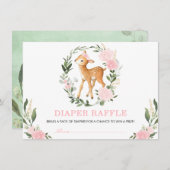 赤面フローラグリーナリーウッドランドディアおむつラッフル エンクロージャーカード (正面/裏面)