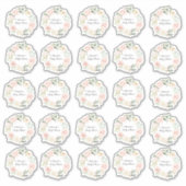 赤面フローラグリーナリーガール素朴ベビーシャワー シール (正面)