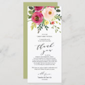 赤面フローラグリーナリープレイス設定サンキューカード プログラム (正面/裏面)