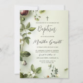 赤面フローラグリーンガールバプテスマ 招待状 (正面)