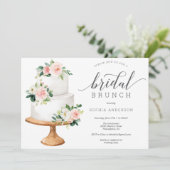 赤面フローラケーキブライダルシャワーブランチ招待状 招待状 (スタンド正面)