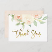 赤面フローラサンキューカード、緑 ノートカード (正面/裏面)