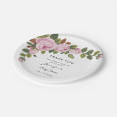 赤面フローラサンキューベイビーシャワー紙プレート ペーパープレート (アングル)