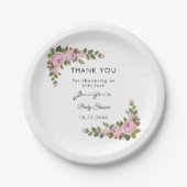 赤面フローラサンキューベイビーシャワー紙プレート ペーパープレート (正面)