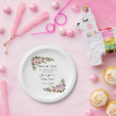 赤面フローラサンキューベイビーシャワー紙プレート ペーパープレート (パーティー)