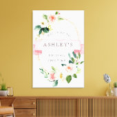 赤面フローラシャワー歓迎サイン キャンバスプリント (インサイチュ (リビング))