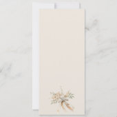 赤面フローラシャンパンワイングラス結婚ズメニュー 招待状 (裏面)