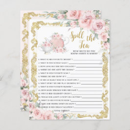 赤面フローラスピルザティーブライダルシャワーゲーム