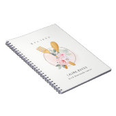 赤面フローラスプーンフォークベーカリーケータリングレシピ ノートブック (右側)