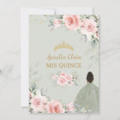 赤面フローラセージグリーンブラウンプリンセスキンセアニラ 招待状 (裏面)