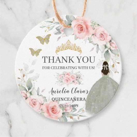 赤面フローラセージグリーン金ゴールドキンセアニェラスウィート16 フェイバータグ (正面)