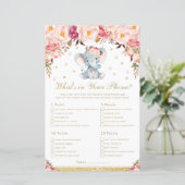 赤面フローラゾウあなたの携帯ゲームの中に何がある (スタンド正面)