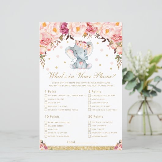 赤面フローラゾウあなたの携帯ゲームの中に何がある (スタンド正面)