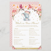 赤面フローラゾウあなたの携帯ゲームの中に何がある (正面/裏面)