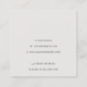 赤面フローラチョッピングボードナプキンケータリング スクエア名刺 (裏面)