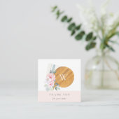 赤面フローラチョッピングボードナプキンサンキュー スクエア名刺 (スタンド正面)