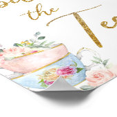 赤面フローラティーパーティースピルザティーブライダルシャワー ポスター (角)