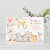赤面フローラトリバルサファリツーワイルド2歳の誕生日 招待状 (スタンド正面)