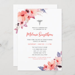 赤面フローラナース写真卒業会 招待状