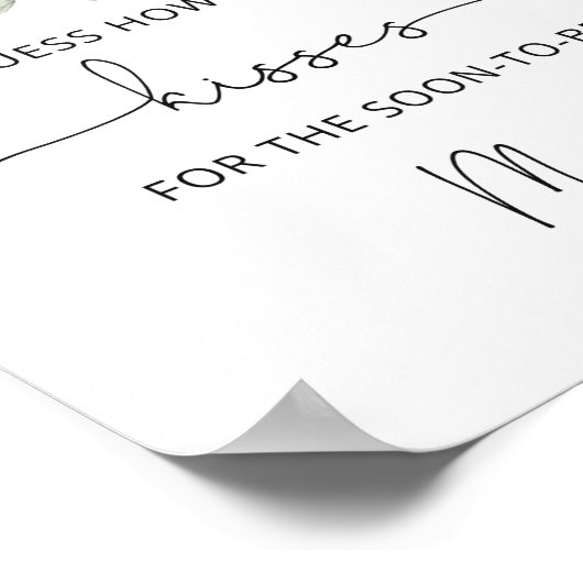 赤面フローラネイビー何人のキスブライダルゲーム ポスター (角)