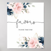 赤面フローラネイビー好意ポスターを1つ取る ポスター (正面)