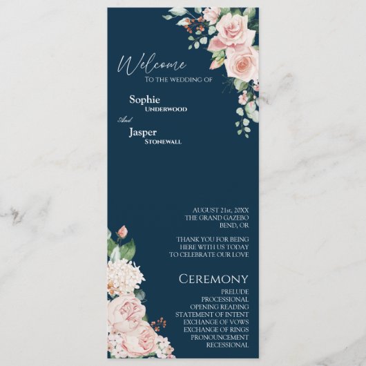 赤面フローラネイビー結婚ズ・フラット・プログラム プログラム (正面)