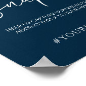 赤面フローラネイビ結婚ーのOh Snapポスター ポスター (角)