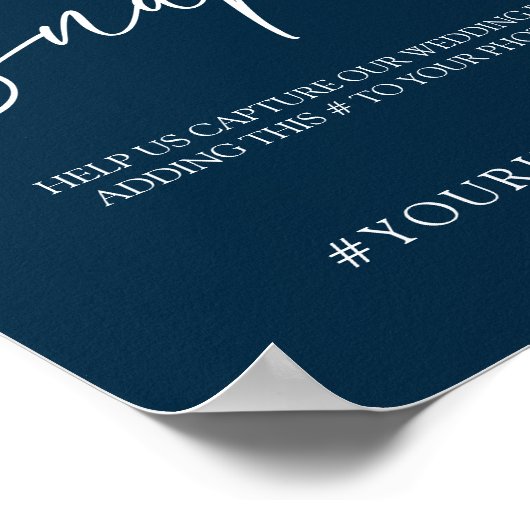 赤面フローラネイビ結婚ーのOh Snapポスター ポスター (角)