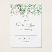 赤面フローラノーラップシャワー表示ギフトラベル (裏面)