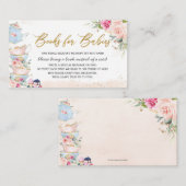 赤面フローラハイティーパーティーブックforベビーツインズ エンクロージャーカード (正面/裏面)