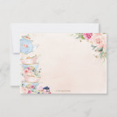 赤面フローラハイティーパーティーベビーブライダルシャワー 出欠カード (裏面)