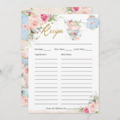 赤面フローラハイティーパーティー持参レシピカード サンキューカード (正面/裏面)