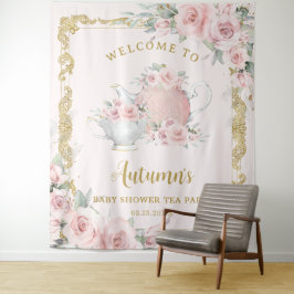 赤面フローラハイティー誕生日ベビーブライダルシャワー タペストリー