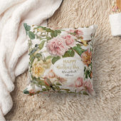 赤面フローラハエレガントッピーマザーズデイヴィンテージ クッション (ブランケット)