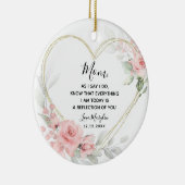 赤面フローラハート幾何学的マザーオブザブライド セラミックオーナメント (右)