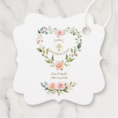 赤面フローラハート金ゴールドクロスガール確認 フェイバータグ (裏面)