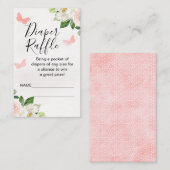 赤面フローラバタフライおむつラッフルインサート 名刺 (正面/裏面)