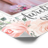 赤面フローラバタフライキンセアニェラ誕生日写真 ポスター (角)